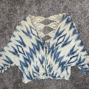 Aztec lace blouse